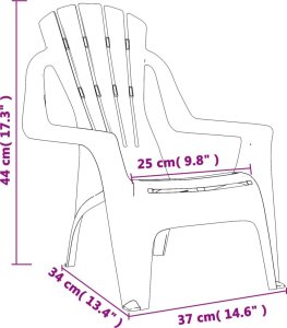 vidaXL Krzesła ogrodowe dla dzieci, 2 szt, pomarańczowe, 37x34x44 cm 8
