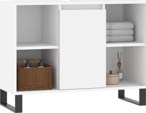 vidaXL Szafka łazienkowa, biała 80x33x60 cm, materiał drewnopochodny 3