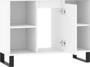 vidaXL Szafka łazienkowa, biała 80x33x60 cm, materiał drewnopochodny 5