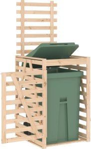 vidaXL Obudowa kosza na śmieci, 84x90x128,5 cm lite drewno sosnowe 4