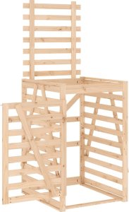 vidaXL Obudowa kosza na śmieci, 84x90x128,5 cm lite drewno sosnowe 6