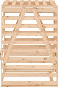 vidaXL Obudowa kosza na śmieci, 84x90x128,5 cm lite drewno sosnowe 7