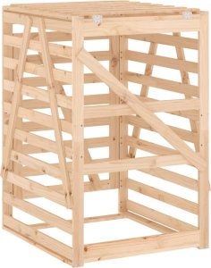 vidaXL Obudowa kosza na śmieci, 84x90x128,5 cm lite drewno sosnowe 8