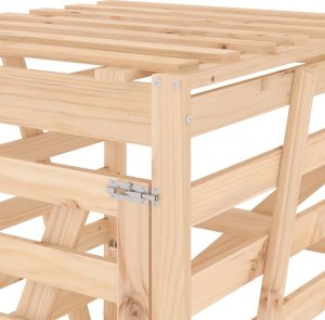 vidaXL Obudowa kosza na śmieci, 84x90x128,5 cm lite drewno sosnowe 10