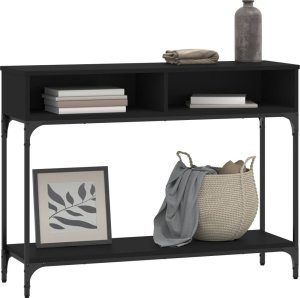 vidaXL Stolik konsolowy, czarny, 100x30,5x75 cm 3