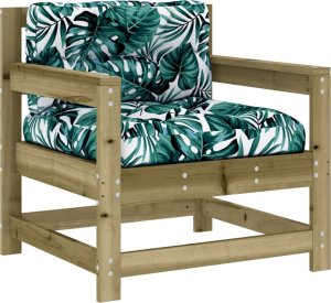 vidaXL Fotele ogrodowe z poduszkami, 2 szt., impregnowana sosna 3