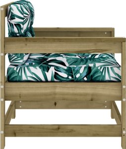 vidaXL Fotele ogrodowe z poduszkami, 2 szt., impregnowana sosna 5