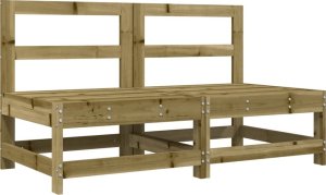 vidaXL Siedziska środkowe z poduszkami, 2 szt., impregnowana sosna 3