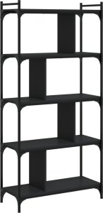 vidaXL 5-poziomowy regał na książki, czarny, 76x32x158 cm 2