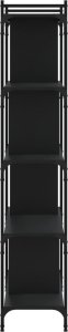 vidaXL 5-poziomowy regał na książki, czarny, 76x32x158 cm 5