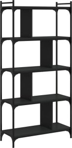 vidaXL 5-poziomowy regał na książki, czarny, 76x32x158 cm 6