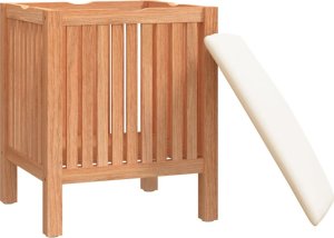 vidaXL Stołek do łazienki, 40,5x40x52 cm, lite drewno orzechowe 4