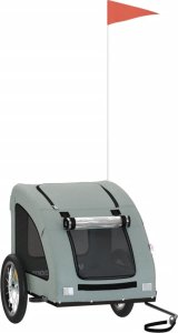 vidaXL Przyczepka rowerowa dla zwierząt, tkanina Oxford i żelazo 2