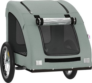 vidaXL Przyczepka rowerowa dla zwierząt, tkanina Oxford i żelazo 5