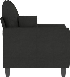 vidaXL Fotel, czarny, 60 cm, obity tkaniną 4