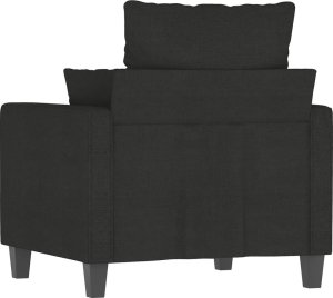 vidaXL Fotel, czarny, 60 cm, obity tkaniną 5