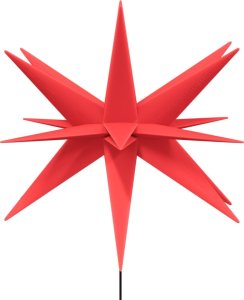 vidaXL Ozdoby świetlne LED z prętami, składane 3 szt., czerwone, 35 cm 3