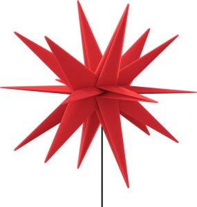 vidaXL Ozdoby świetlne LED z prętami, składane 3 szt., czerwone, 35 cm 8