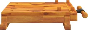 vidaXL Blat roboczy z imadłem, 52x44x9,5 cm, lite drewno akacjowe 3