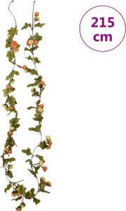 vidaXL Świąteczne girlandy kwiatowe 6 szt., słoneczna czerwień, 215 cm 7