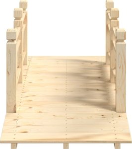vidaXL Mostek ogrodowy z poręczami, 150x67x56 cm, świerkowy 4