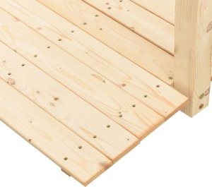 vidaXL Mostek ogrodowy z poręczami, 150x67x56 cm, świerkowy 5