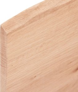 vidaXL Blat do łazienki, jasnobrązowy, 100x40x2 cm, lite drewno 5