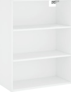 vidaXL Witrynka, biała, 69,5x34x180 cm, materiał drewnopochodny 5