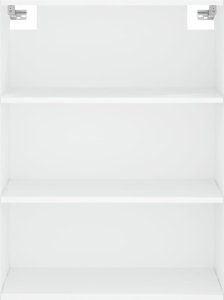 vidaXL Witrynka, biała, 69,5x34x180 cm, materiał drewnopochodny 6