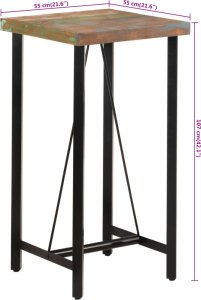 vidaXL Stolik barowy 55x55x107 cm i żelazo 8