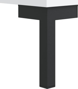 vidaXL Witrynka, biała, 69,5x34x180 cm, materiał drewnopochodny 9