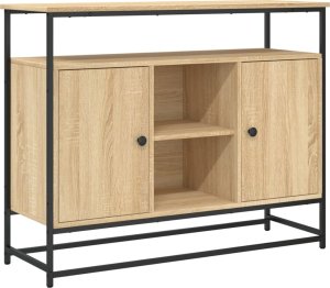 vidaXL Komoda, dąb sonoma, 100x35x80 cm 2