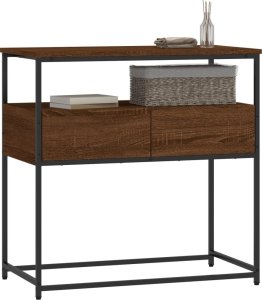 vidaXL Stolik konsolowy, brązowy dąb, 75x40x75 cm 3