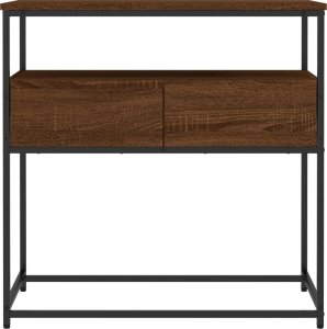 vidaXL Stolik konsolowy, brązowy dąb, 75x40x75 cm 6