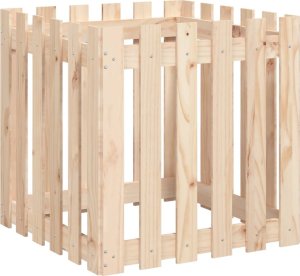 vidaXL Donica ogrodowa z płotkiem, 60x60x60 cm, lite drewno sosnowe 4