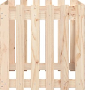 vidaXL Donica ogrodowa z płotkiem, 60x60x60 cm, lite drewno sosnowe 5