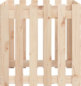 vidaXL Donica ogrodowa z płotkiem, 60x60x60 cm, lite drewno sosnowe 6