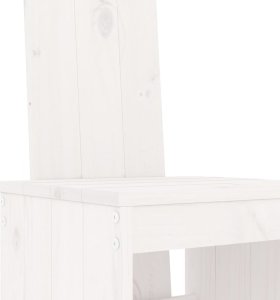 vidaXL 3-cz. zestaw mebli barowych do ogrodu, biały, drewno sosnowe 5