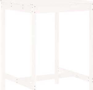 vidaXL 3-cz. zestaw mebli barowych do ogrodu, biały, drewno sosnowe 6