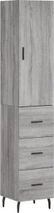 vidaXL Wysoka szafka, szary dąb sonoma, 34,5x34x180 cm 2