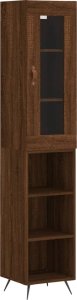vidaXL Wysoka szafka, brązowy dąb, 34,5x34x180 cm 2