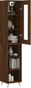 vidaXL Wysoka szafka, brązowy dąb, 34,5x34x180 cm 3
