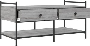 vidaXL Stolik kawowy, szary dąb sonoma, 99x50x50 cm 5