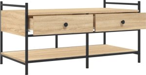 vidaXL Stolik kawowy, dąb sonoma, 99x50x50 cm 4