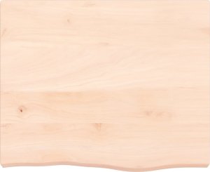 vidaXL Blat do łazienki, 60x50x(2-6) cm, surowe, lite drewno 3