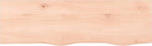 vidaXL Blat do łazienki, 100x30x(2-4) cm, surowe, lite drewno 3