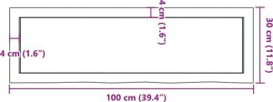 vidaXL Blat do łazienki, 100x30x(2-4) cm, surowe, lite drewno 9