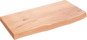 vidaXL Blat do łazienki, jasnobrązowy, 60x30x(2-4) cm, lite drewno 2