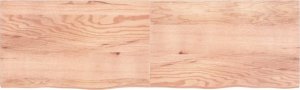 vidaXL Blat do łazienki, jasnobrązowy, 200x60x(2-4) cm, lite drewno 3