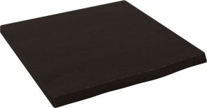 vidaXL Blat do łazienki, ciemnobrązowy, 40x40x(2-4) cm, lite drewno 2